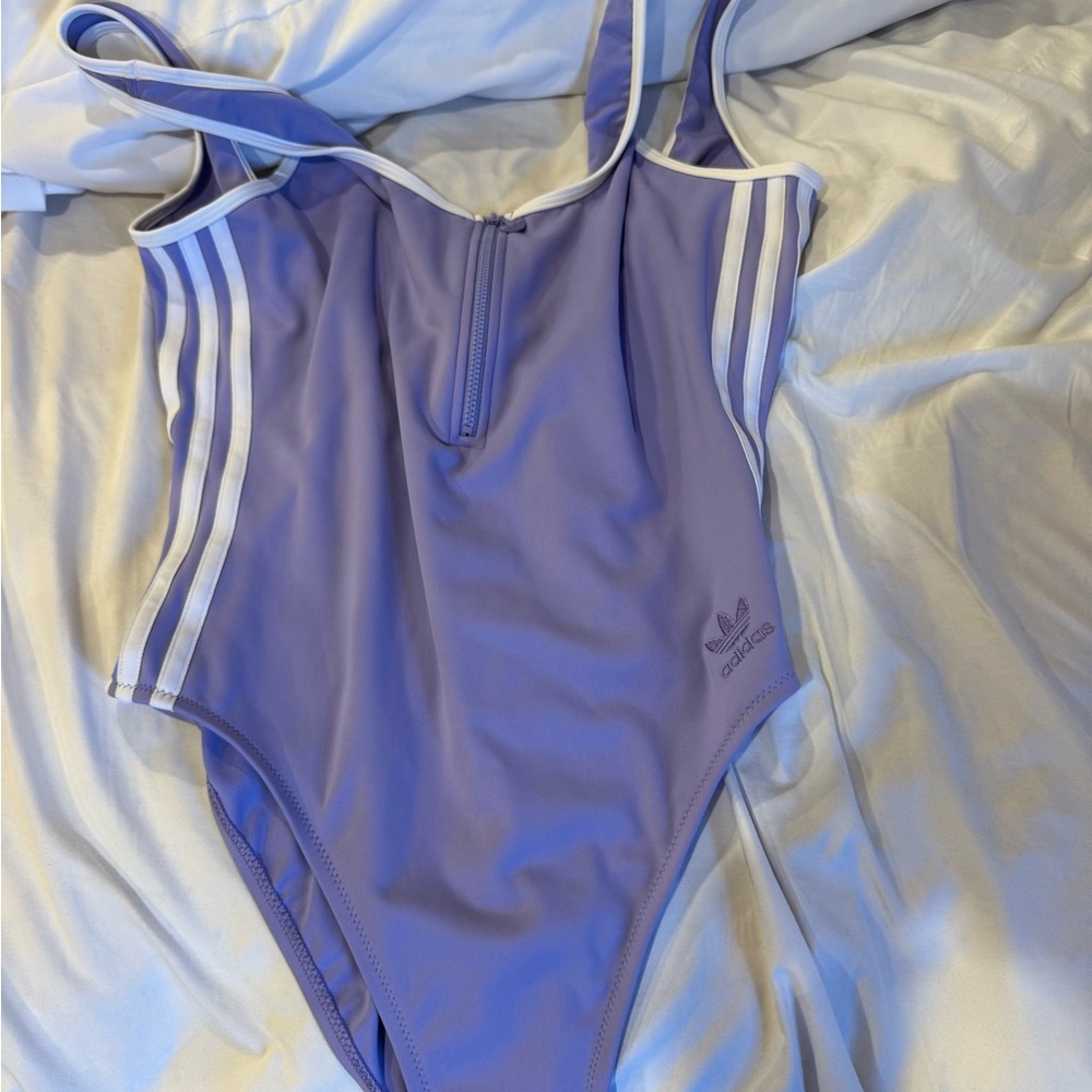 Adidas Purple One Piece Swimwear with Athletic Design